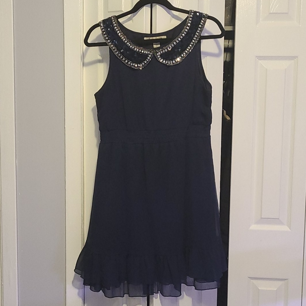 Navy blue Peter pan collar dress